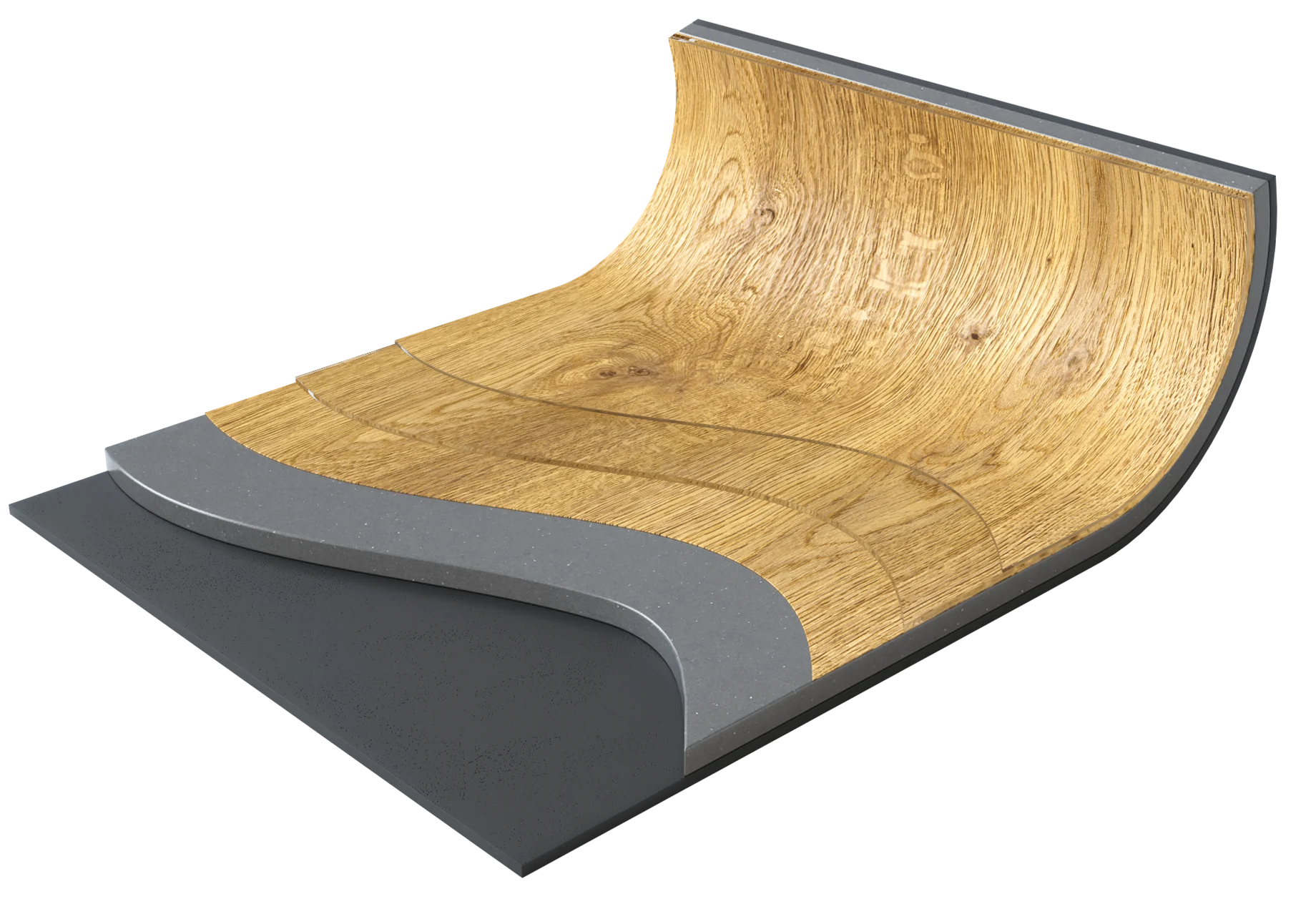 Plan de coupe d'une lame FloorEver — Lame à coller, 2 à 2,5 mm